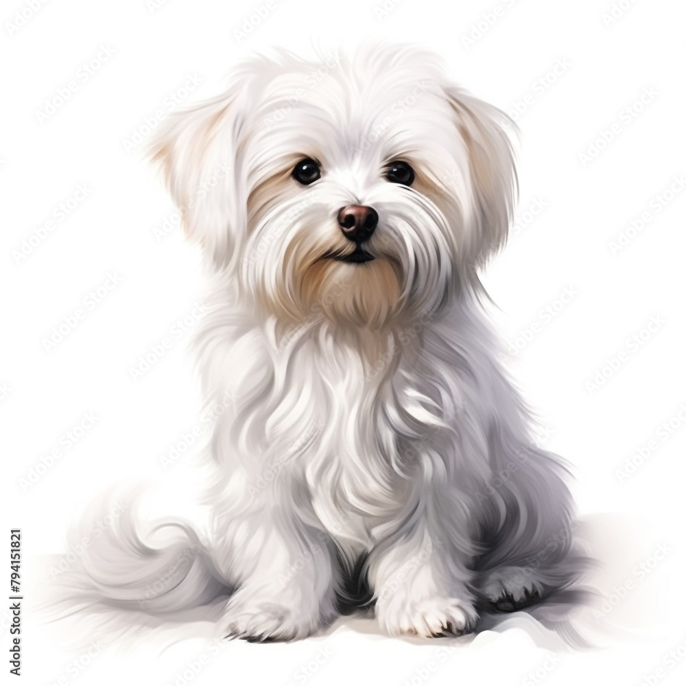 clipart maltese sitting сreated with Generative Ai clipart maltese sitting сreated with Generative Ai