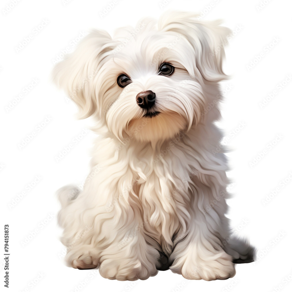 clipart maltese sitting сreated with Generative Ai clipart maltese sitting сreated with Generative Ai