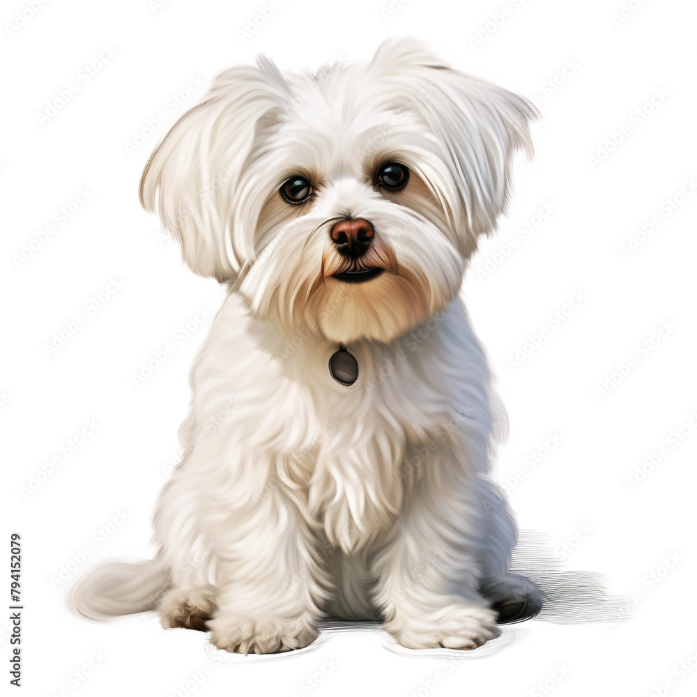 clipart maltese sitting сreated with Generative Ai clipart maltese sitting сreated with Generative Ai