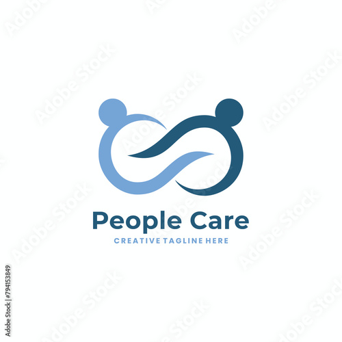 infinite people logo design, infinite people care logo design