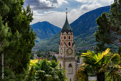 the beautiful city of Meran in South Tyrol photo