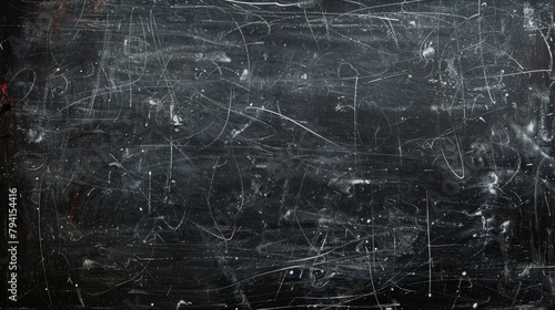 Scratched and Worn Black Chalkboard Texture
