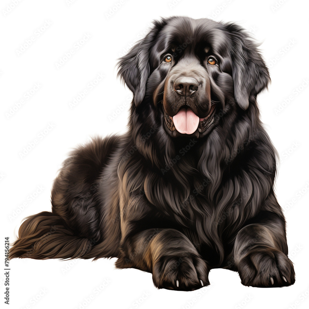 clipart newfoundland breede dog sitting сreated with Generative Ai clipart newfoundland breede dog sitting сreated with Generative Ai