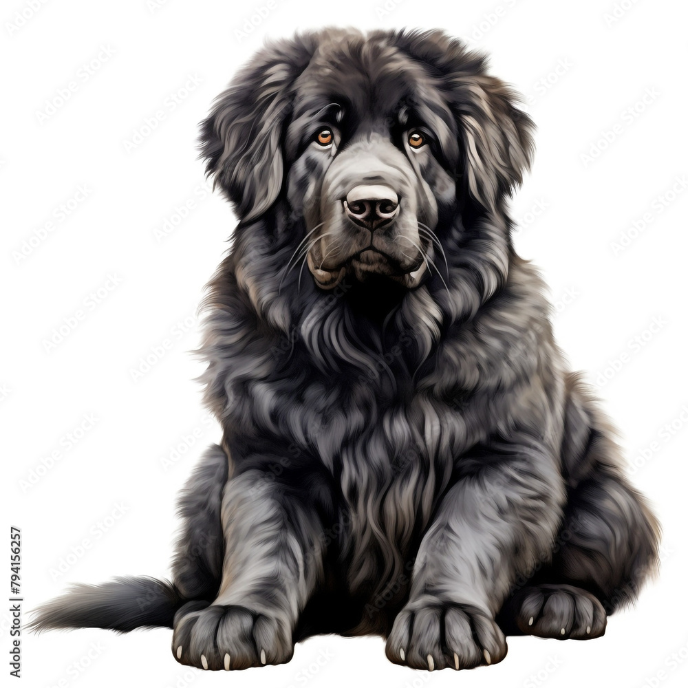 clipart newfoundland breede dog sitting сreated with Generative Ai clipart newfoundland breede dog sitting сreated with Generative Ai