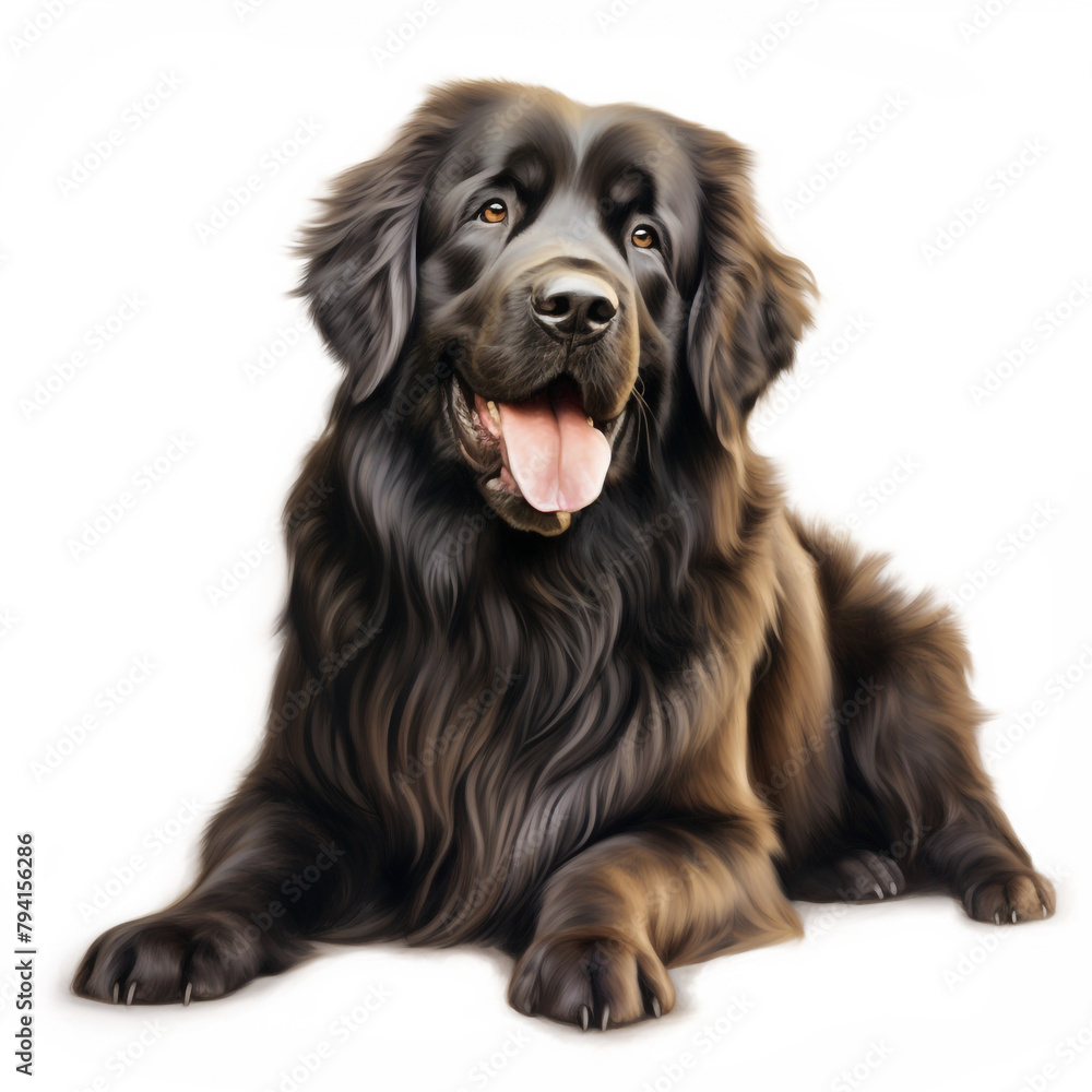 clipart newfoundland breede dog sitting сreated with Generative Ai clipart newfoundland breede dog sitting сreated with Generative Ai