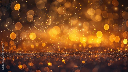 festive glitter background with twinkling lights and golden dust luxurious celebration concept