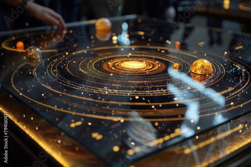 3D holographic model of an exoplanetary system, interactive research tool