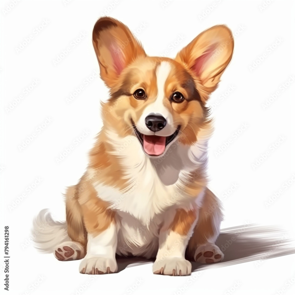 clipart pembroke welsh corgi sitting сreated with Generative Ai clipart pembroke welsh corgi sitting сreated with Generative Ai