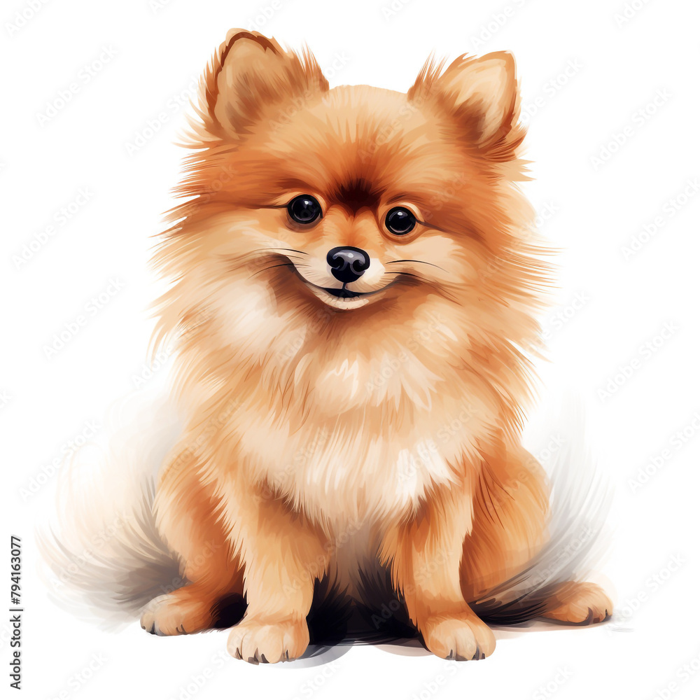 clipart pomeranian sitting сreated with Generative Ai clipart pomeranian sitting сreated with Generative Ai