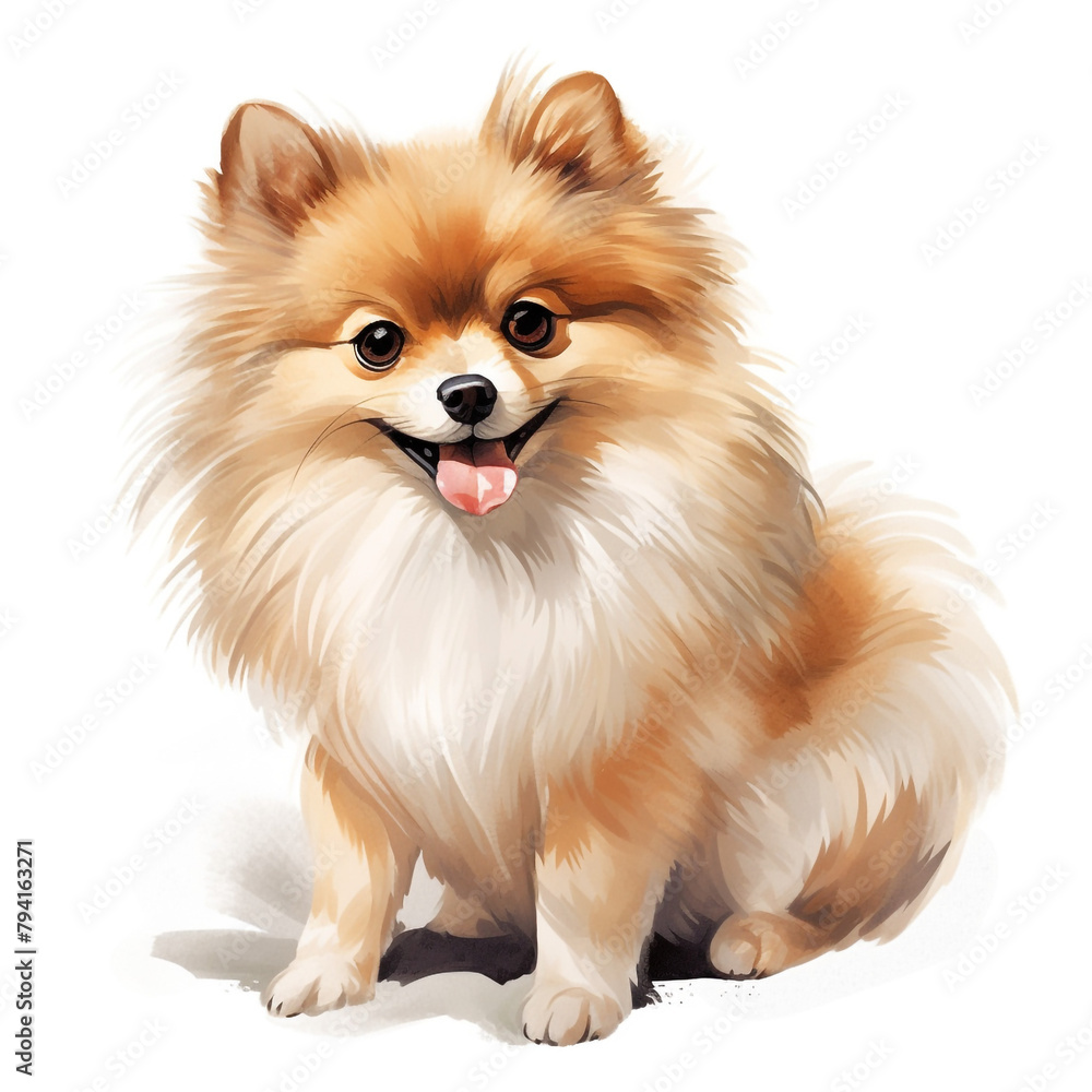 clipart pomeranian sitting сreated with Generative Ai clipart pomeranian sitting сreated with Generative Ai