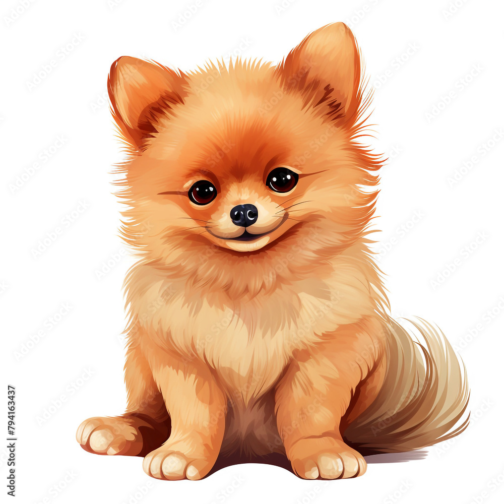 clipart pomeranian sitting сreated with Generative Ai clipart pomeranian sitting сreated with Generative Ai