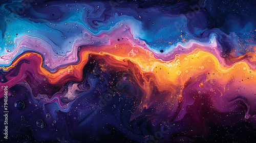 Create a high-resolution digital artwork that replicates the look of an acrylic pour painting. photo