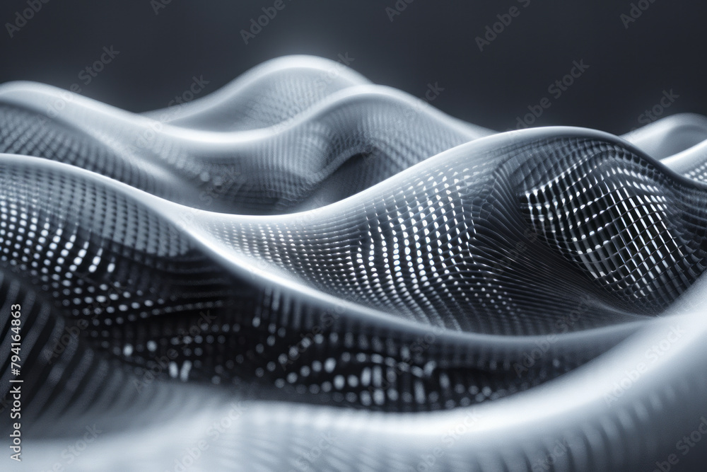 A virtual landscape of digital dunes, where sand grains are modeled as pixels that shift and change A virtual landscape of digital dunes, where sand grains are modeled as pixels that shift and change
