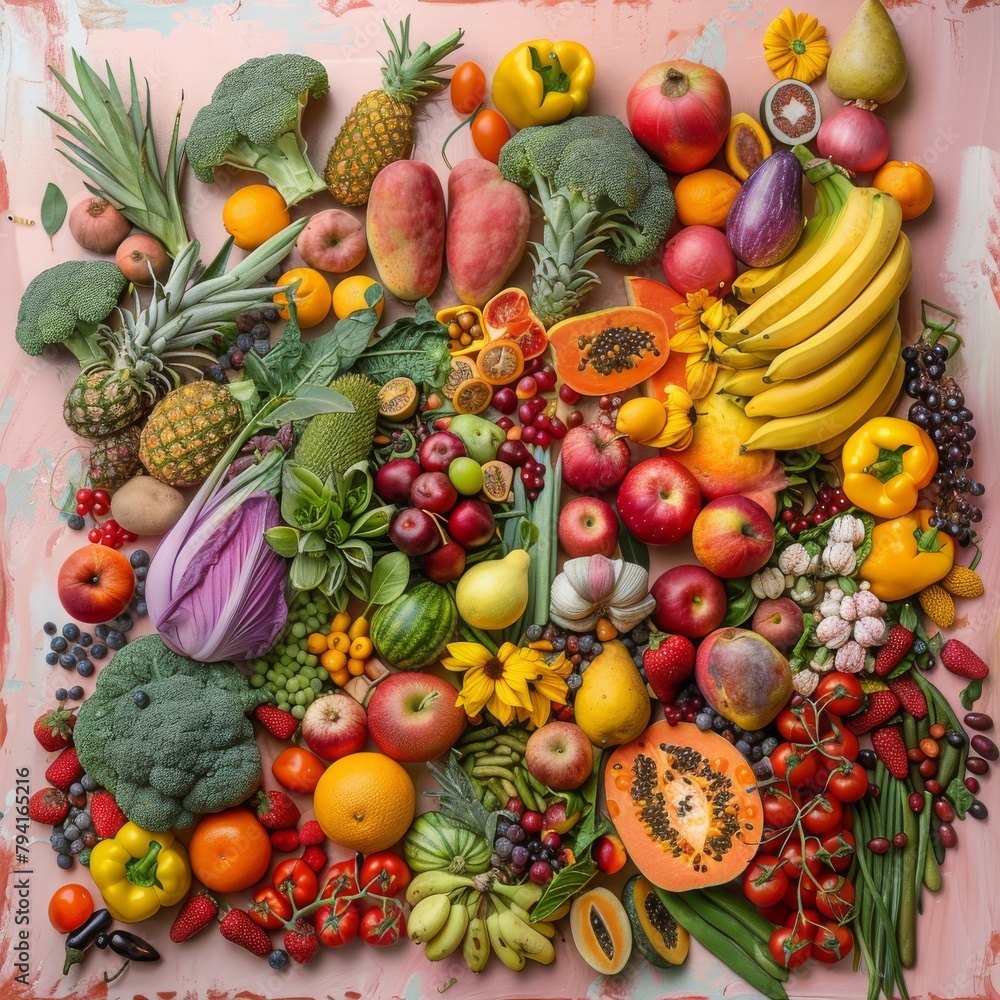 fruits and vegetables on the table fruits and vegetables on the table