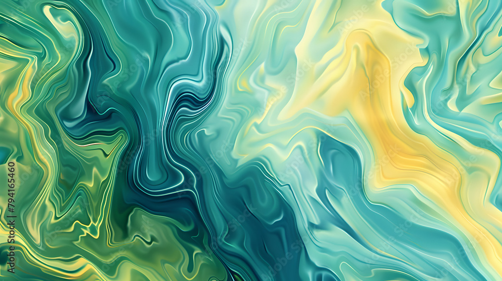Abstract marbled pattern in blue and yellow hues. Liquid marbling paint texture background. Fluid painting abstract pattern, Intensive color mix wallpaper. Abstract marbled pattern in blue and yellow hues. Liquid marbling paint texture background. Fluid painting abstract pattern, Intensive color mix wallpaper.