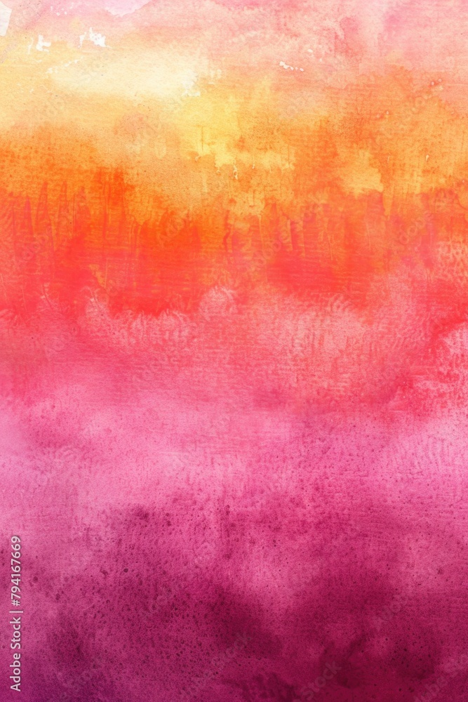 Vibrant Sunset Watercolor Background with Pink and Yellow Hues
