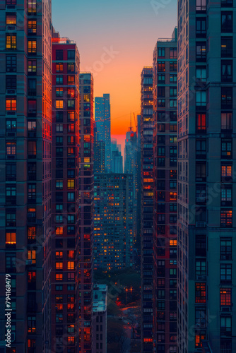 An urban photography series capturing cityscapes in shades of orange, highlighting everything from t