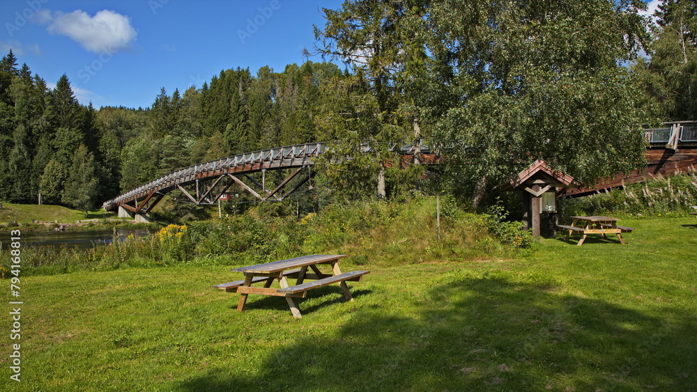 Resting place at the river Lagen in Kjaerra Fossepark in Norway, Europe
Resting place at the river Lagen in Kjaerra Fossepark in Norway, Europe