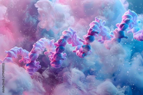 Enchanting Cosmic Cloud Formations in Vibrant Pastel Hues