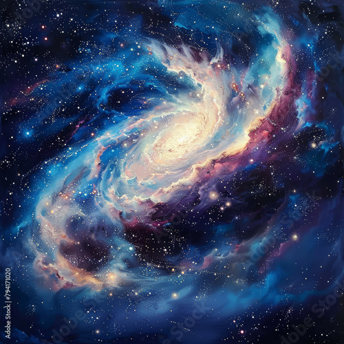 Wallpaper Mural Milky Way Symphony A Celestial Tapestry of Stars - Light and Nebulae Torontodigital.ca