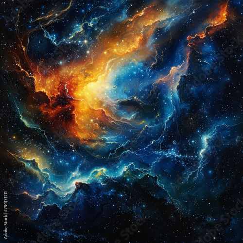 Milky Way Symphony A Celestial Tapestry of Stars - Light and Nebulae © Pixel