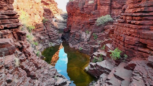 Reflections, Joffre Gorge, Karijini National Park, Western Australia, Australia, Pacific photo