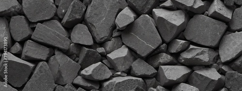 Coarse Grained Stone Surface Background in Black or Deep Gray.
