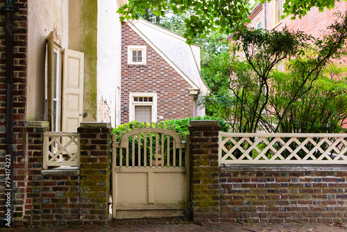 Garden fence and building in Dover Delaware