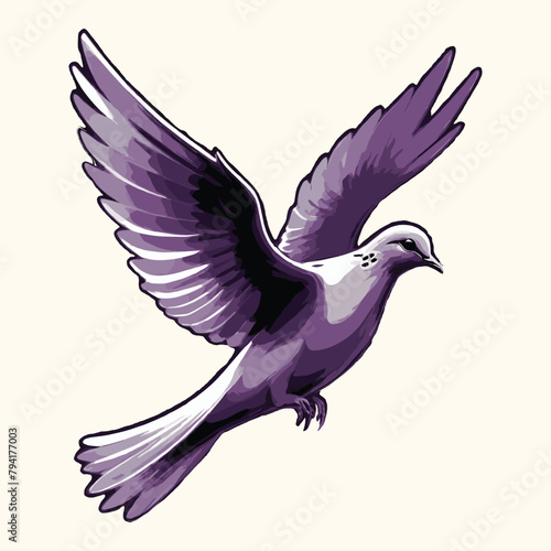 A Dove Flying Like A Pigeon In Peace sign