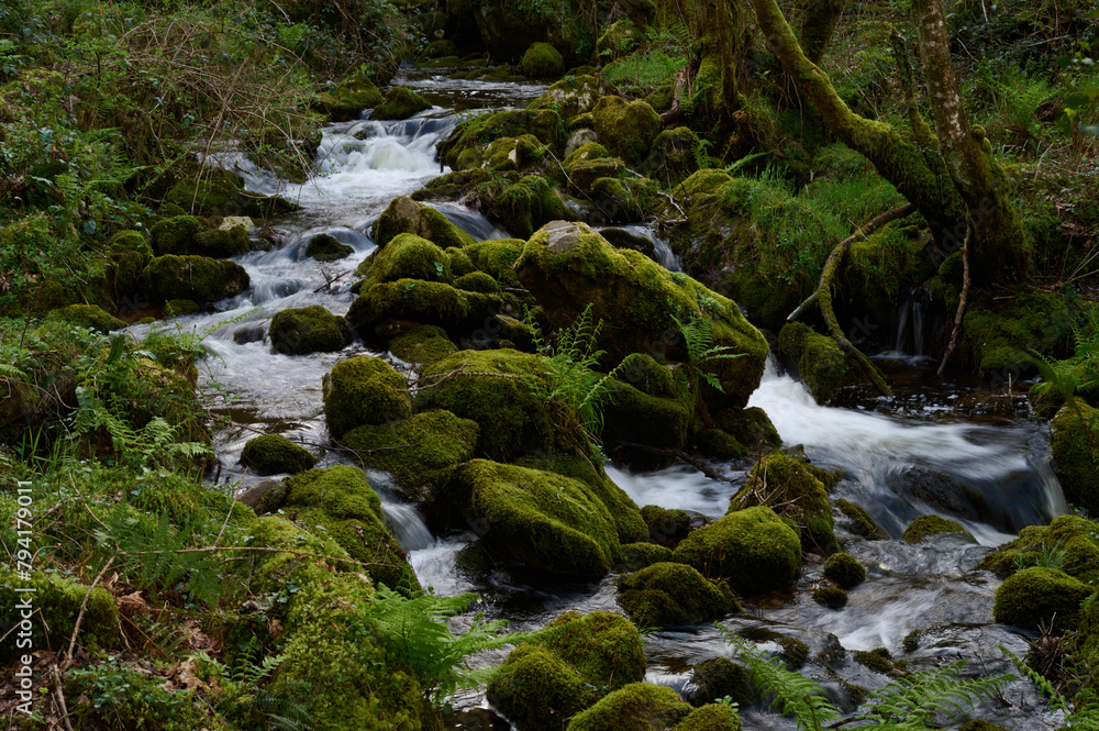 La Fervenza de Torez is one of the most impressive and unknown waterfalls in Galicia. It is a magical corner in O Valadouro. Lugo. Galicia. Spain