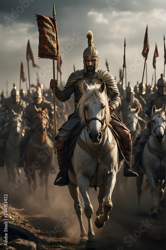 knight on horse photo