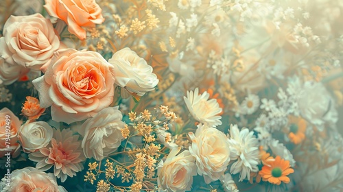 Beautiful bouquet concept backdrop