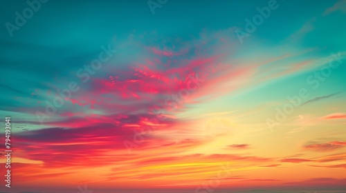 sunset sky with clouds