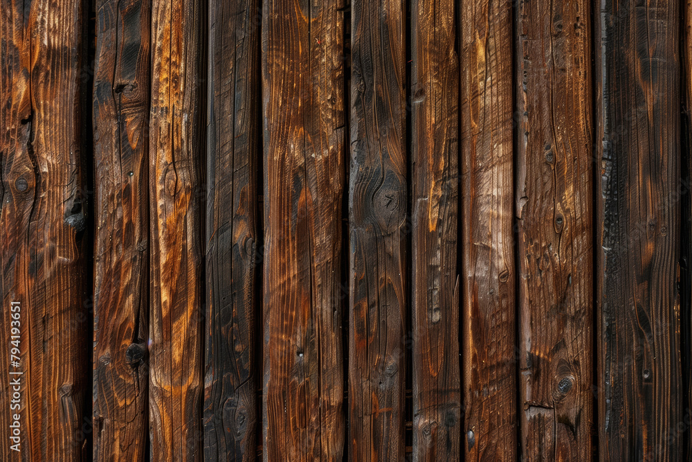 Vertical Brown Slats Background, Close-Up Shot Vertical Brown Slats Background, Close-Up Shot