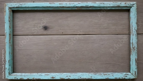 A distressed wooden frame with chipped paint