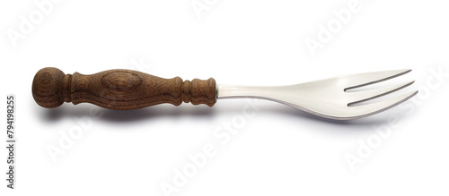 Old fork isolated white background with clipping path