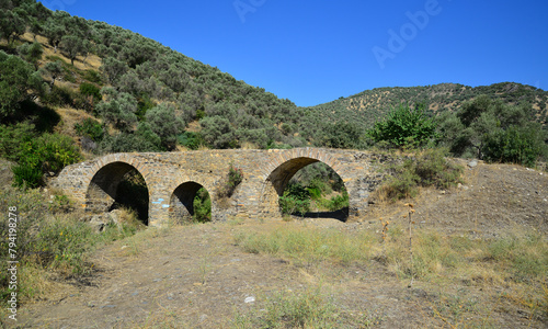 Ergenli Bridge, located in Izmir, Turkey, was built during the Roman period.