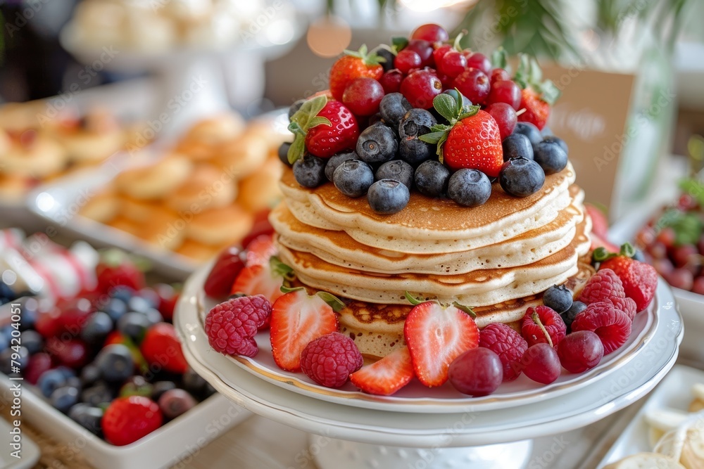 Delectable Brunch Display in Stylish Magazine Setting Generative AI Delectable Brunch Display in Stylish Magazine Setting Generative AI