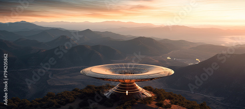 The facility encompasses a radio telescope, a marvel of scientific exploration and discovery. photo