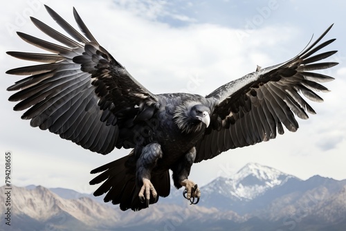 Andean Condor bird on white background  photo