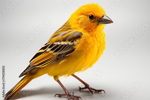 Atlantic Canary bird on white background photo