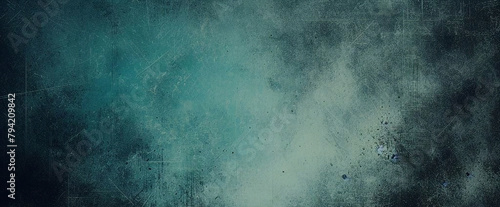 abstract blue background with teal black vintage grunge background texture design with elegant antique paint on wall illustration for luxury paper, or web background templates, old background paint