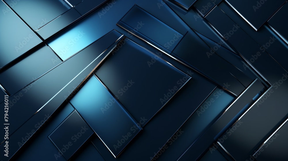 Metalic and geometric blue background Metalic and geometric blue background