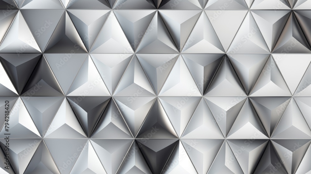 Metallic triangular silver background Metallic triangular silver background