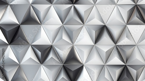 Metallic triangular silver background