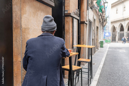 Morning coffee in the Old Town of Pamplona