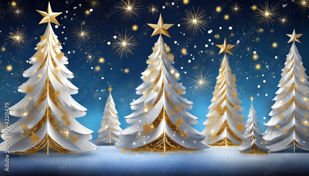christmas tree and stars christmas tree and stars