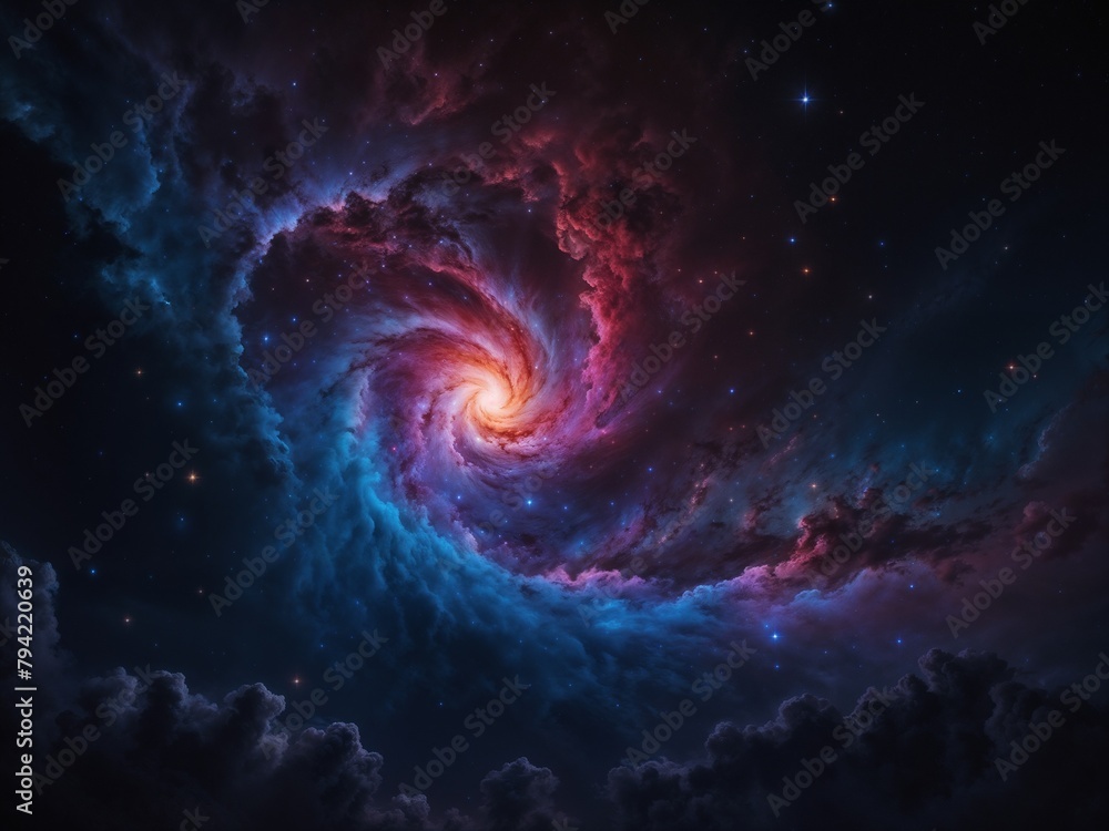 Nebula Outer Space Swirl in Universe Cosmic Night Sky