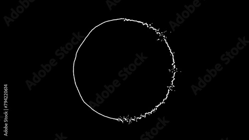 Dynamic visualization of sound waves showcases white colors flowing through a dark space Sound Wave frequency