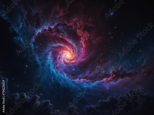 Nebula Outer Space Swirl in Universe Cosmic Night Sky